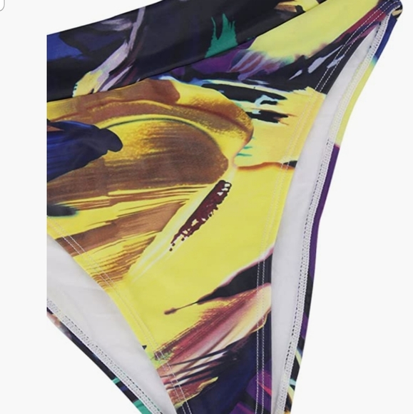 NEW 3 Piece High Waist Printed Bikini - Picture 5 of 8